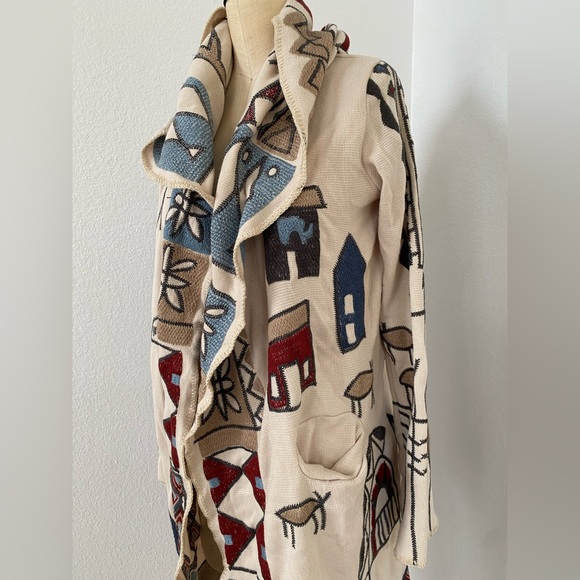 Johnny Was Biya Cream/ Ecru Kate Hooded Duster - Picture 2 of 5